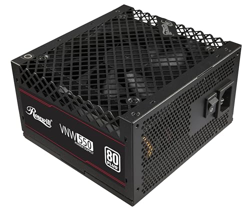 Image of Rosewill VNW 550W 80+ White Certified, Non-Modular Active PFC Design, Low-Noise Power Supply, Electrolytic Capacitor, 120mm FDB Silent Fan - 5 Year Warranty - VNW550