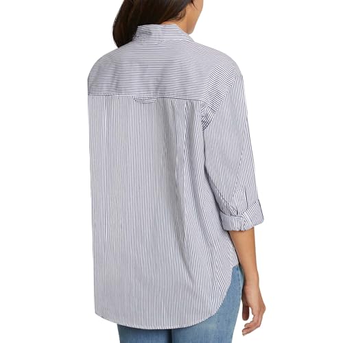 Image of Gloria Vanderbilt Women's Amanda Oversized Button Down Shirt with Roll-tab Sleeves