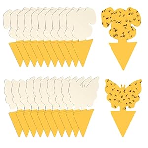 22 Stück Fliegenfalle Gelbsticker Trauermücken Bekämpfen, Fliegenfalle Klebefalle Steckbare Fliegenfänger, Gelbtafeln für die Zimmerpflanzen Schädlingsbekämpfung