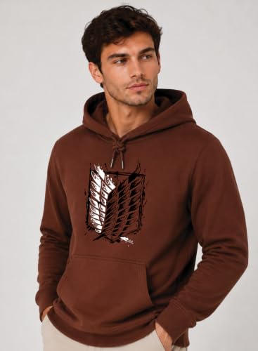 Image of ADRO Mens Abstract Graphic Hoodie | 320 GSM Cotton Poly Fleece | Regular Fit Contemporary Artistic Sweatshirt for Winter & Streetwear
