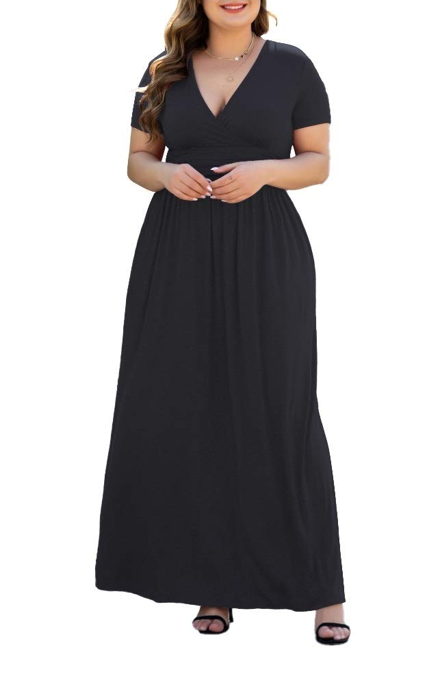 Kurzes/langärmeliges Damenkleid mit Schultern, mit Taschen, lässiges Swing-T-Shirt-Kleid