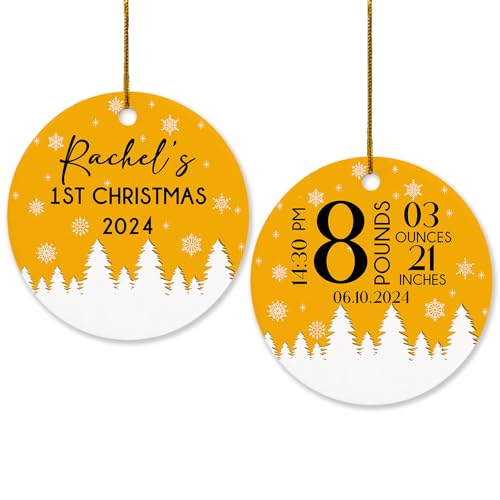 Baby's First Christmas Ornament, Baby 1st Christmas Ornament, Personalized New Baby Ornament, Baby Keepsake Gifts, Custom Baby Ornament Keepsake with Name 2024, New Born Chritsmas Tree Décor