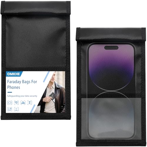 Faraday-Bags-for-Phones-2-Pack-Go-Dark-Faraday-Bags-Magnetic-Closure-Emf-Blocker-for-Cell-Phone-Case-Signal-Blocking-PouchMilitary-Grade-Waterproof-Anti-Theft-ProtectionAnti-Tracking Faraday Bags for Phones, 2 Pack Go Dark Faraday Bags, Magnetic Closure Emf Blocker for Cell Phone Case Signal Blocking Pouch,Military Grade Waterproof Anti-Theft Protection,Anti-Tracking - Image 1