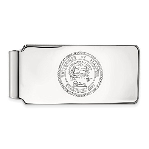 Illinois Crest Money Clip (Sterling Silver)