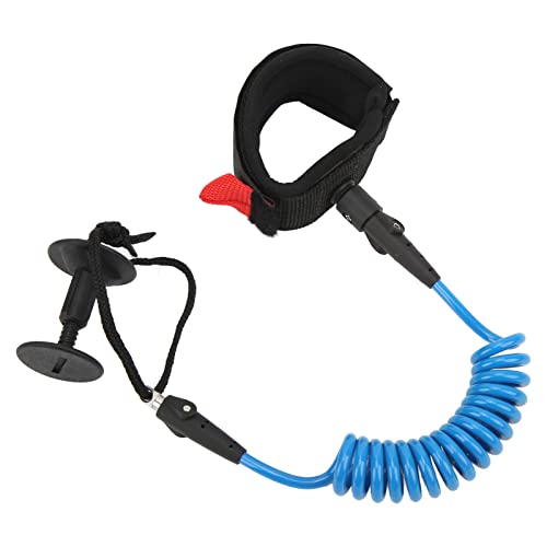 Alomejor Wrist Surf Leash 5.5mm 4 Pies Paddle Wrist Strap Board Correa de Tobillo con Enchufe para Tabla de Surf(Azul)