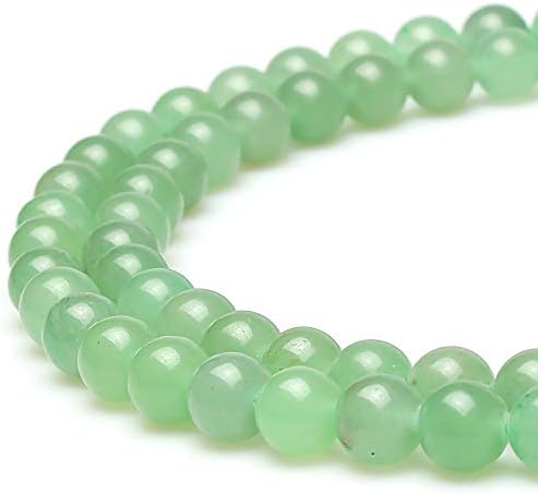 MJDCB Natural Stone Beads Green Aventurine Round Loose Beads for Jewelry Making DIY Bracelet Necklace (4mm)