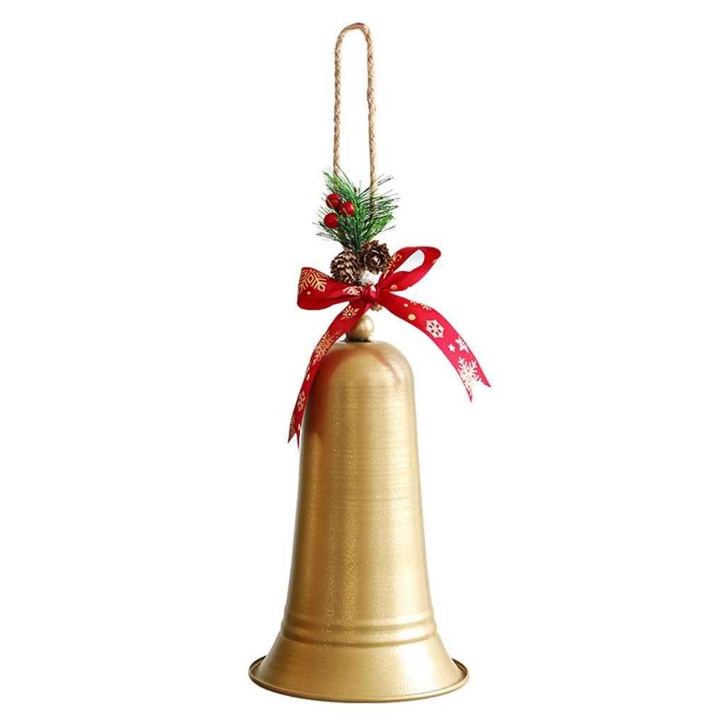 Campana Colgante Vintage De Metal Con Cuerda - Decoración Navideña Rústica Para Coronas, Árboles Y Manualidades