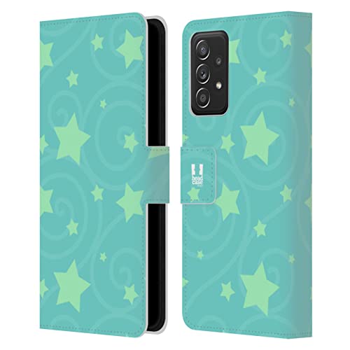 Housse portefeuille Galaxy A52s avec support vidéo et porte-cartes motif ciel étoilé
