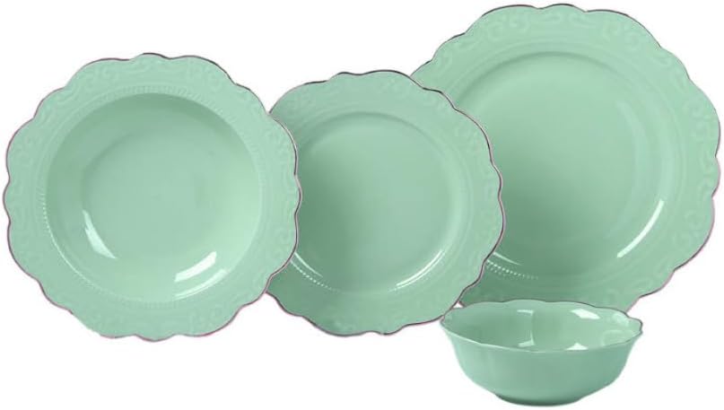 Lucky Art Laurance 24 Parça Yemek Takımı Mint