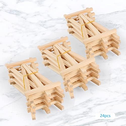 doesnotapply 24 Pcs Mini Easels Adjustable Mini Wooden Artist Triangle Easels Small Tabletop Easel for Wedding Business Card Painting Craft Drawing Photos Mobiles Holder Display Stand, Beige