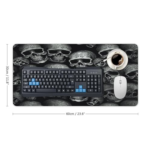 Black Skull Desk Mat Alfombrilla Grande de Goma Antideslizante miniatura 2