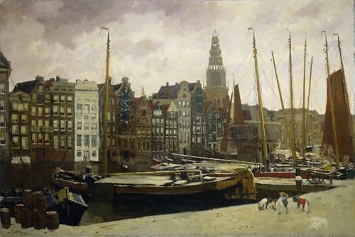 Affiche toile le Damrak Amsterdam George Hendrik Breitner 60x90