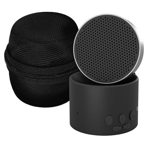 Adaptive Sound Technologies LectroFan Micro2 & Carrying Case for LectroFan Micro2 - Portable Bluetooth Speaker - Compact Sound Machine for Travel - White Sound Machine & Black Case Cover