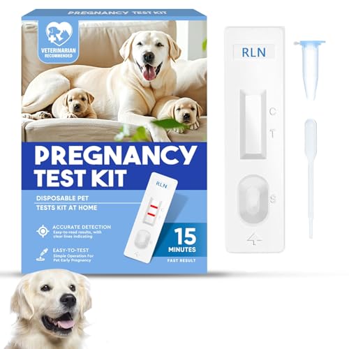 Dog Pregnancy Test Kit, Early Pregnancy Test for Dogs & Cats, Fast and Accurate Home Testing, Results Within 15 Minutes