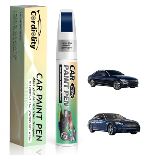 Image of 890 /5890 Lunar Blue Metallic Touch Up Paint for Mercedes Benz, Color Accurate Car Paint Scratch Repair Pen, Quick & Easy Fix Automotive Chips and Nicks
