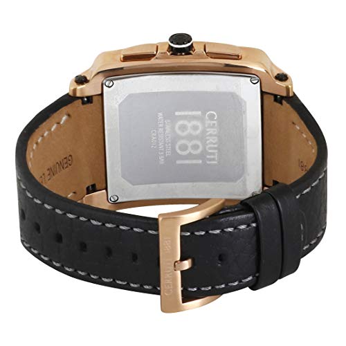 Image of Cerruti 1881 Analog Black Dial Men's Watch - CRA012SRB02BK