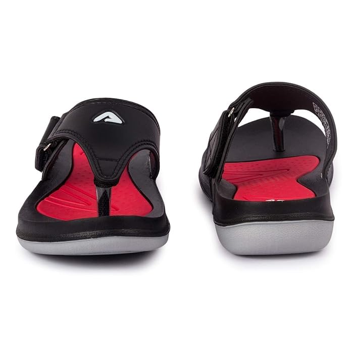 Image of ADDA STAR-1 || Durable & Comfortable || EVA Sole || Lightweight || Fashionable || Super Soft || BEIGE RED || Outdoor Slipper || Slipper for Women (BLACK /RED, 7)