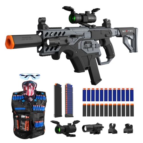 SOFITEN Toy Gun Automatic Sniper Rifle with Tactical Vest...