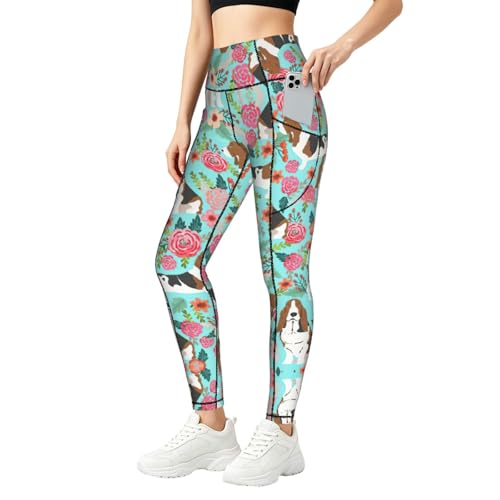 Leggings Basset Hound para mujer con conjuntos de fitness