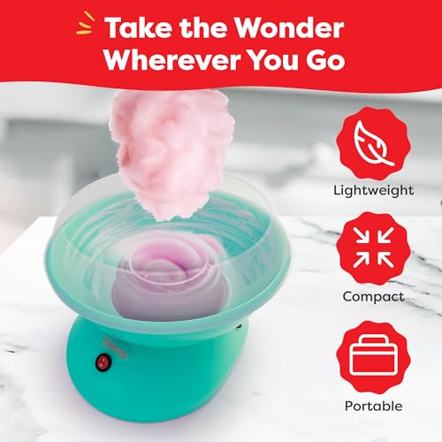 Baketivty Cotton Candy Machine - Cotton Candy Maker for Kids and Adults - Cotton Candy Machine Kit with Supplies - 10 Cotton Candy Sticks, Sugar Scoop, STEM Activity Book