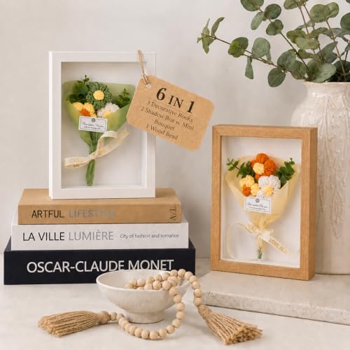 6 in 1 Home Decor Set, Coffee Table Decor, Boho Decor for Bookshelf, Mantel