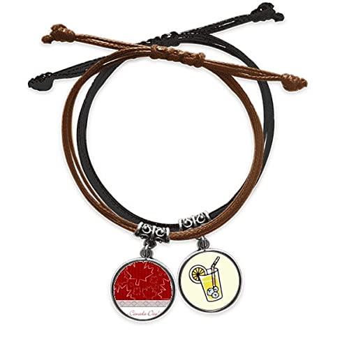 Bracelet corde motif feuille d'érable idéal pour célébrer la fête du Canada en été