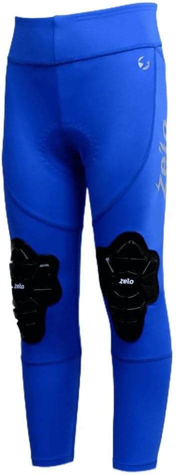Zelo Children's Competitive Riding Balance Bike Pants - Blue Lightning Relaxing Flexible Fiber Small 90 CM Kids BOY Girl