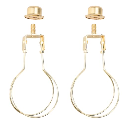 Adattatore per Clip per Lampadina per Paralume, 2 Pezzi, Metallo, Supporto per Lampada da Tavolo e da Terra