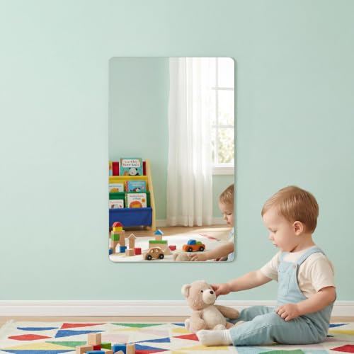Image of iCAGY Acrylic Mirror for Wall Kids Adults Bedroom Door Closet