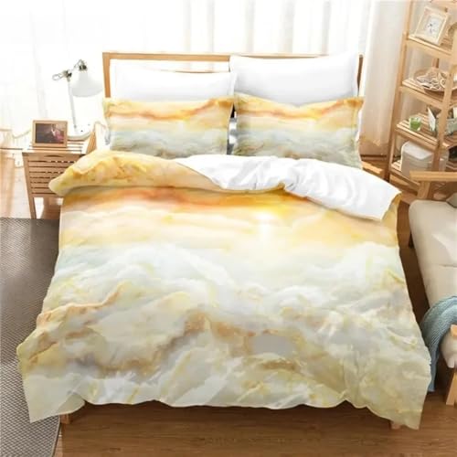 Housse de couette marbre 140x200 lit imprimé texture granit durable