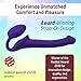 Dildo clásico sin vibración – doble estimulación para parejas – silicona de calidad con forma ergonómica – sin correas – uso sin manos y memoria de forma adaptable – Strap-On-Me (Morado, S)