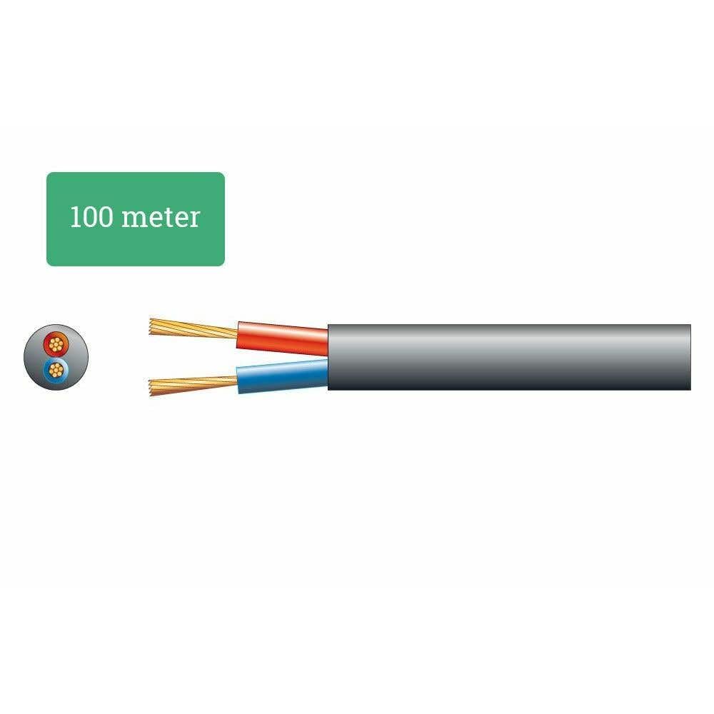 Power Dynamics PD Connex Câble Haut-Parleur 100V 2x2,5mm 25A - 100m - Idéal pour Relier vos Enceintes et Amplificateurs 100V