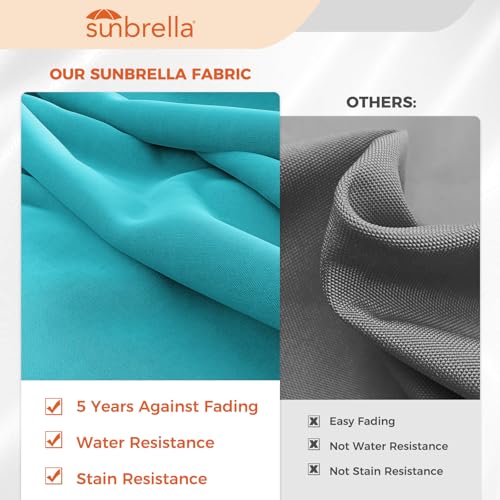 Image of Grand patio 12FT Sunbrella Cantilever Round Umbrella with Base, Aruba