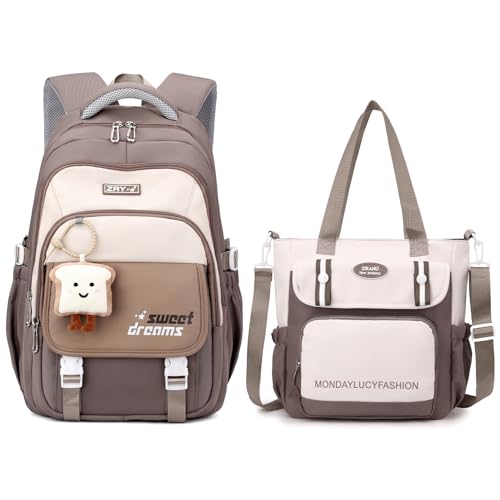 Amythe Schulrucksack Mädchen Set, Schulranzen für Mädchen der 3. bis 7....