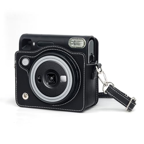 Rieibi PU Leather Case for Fujifilm Instax SQ40, Polaroid SQ40 Camera Case for Fujifilm Instax Square SQ40 Instant Camera - Image 2