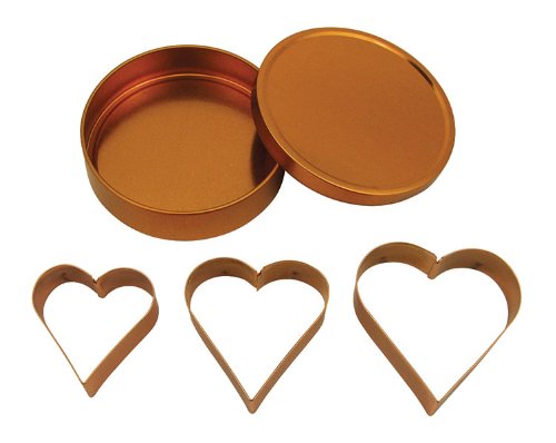Fox Run Brands Copper Heart Cookie Cutter Set