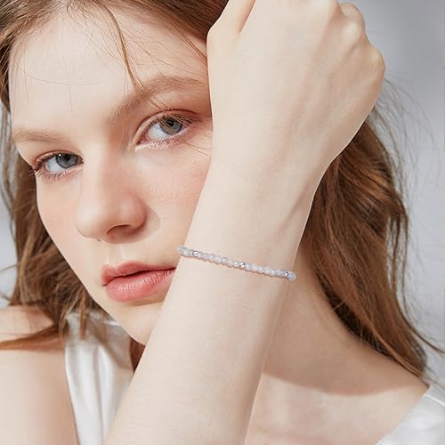 JoycuFF Unique Friendship Gift For Best Friend Birthday, Best Friend Bracelet, Coworker, Christmas Gifts, Moonstone Beaded Bracelets For Women, Inspirational Jewelry For Women4