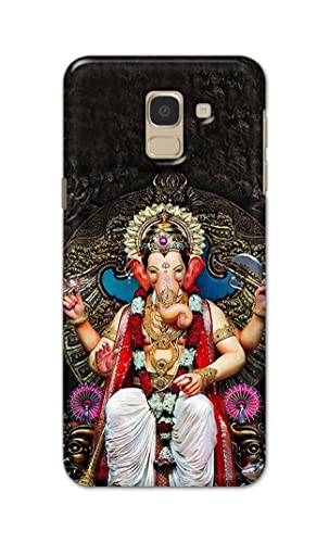 Image of PRINTFIDAA Lord Ganesh Bappa Moriya Printed Designer Hard Back Case Cover for Samsung Galaxy J6 (2018) (5.6 inch) / Samsung On 6 (2018), J600F / DS -(SF) MVN1010