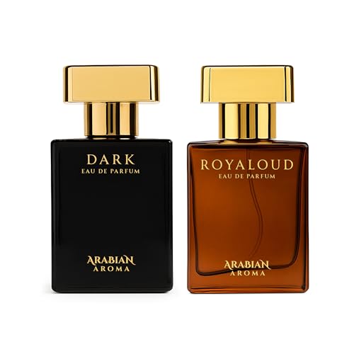 Image of Arabian Aroma Dark & Royal Oud Eau de Parfum Combo | Long Lasting Perfume for Men | Premium Fragrance Set (Pack of 2-30ml Each)