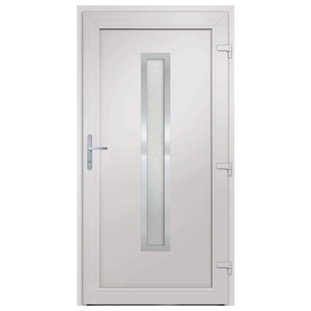 Porte d entrée blanc 98x190 cm PVC