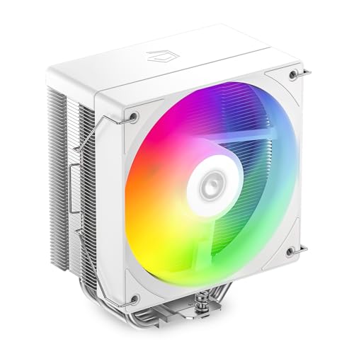 ID-COOLING SE-214-XT V2 ARGB White CPU Air Cooler 4 Heat Pipes 120mm ARGB PWM Fan Direct Contact Heatsink Intel LGA1700/1200/115X & AMD AM5/AM4 Compatible