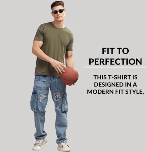 Image of ADRO T Shirts Pack of 3 Mens Tshirts Cotton T Shirts for Men Pack of 3 T Shirts Regular fit Tshirts Combo T Shirts Solid Tshirt for Men