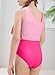 blibean Teen Girls Swimsuits Little Kids Summer One Piece Hawaii Beach Bathing Suit Tween Girl Fashion Color Block Swimwear Traje De Baño para Niñas Size 12-13 Year Old Rose Pink