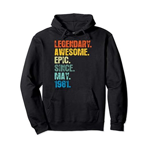 Camiseta legendaria desde Mayo 1981, regalo de 40 años Sudadera con Capucha