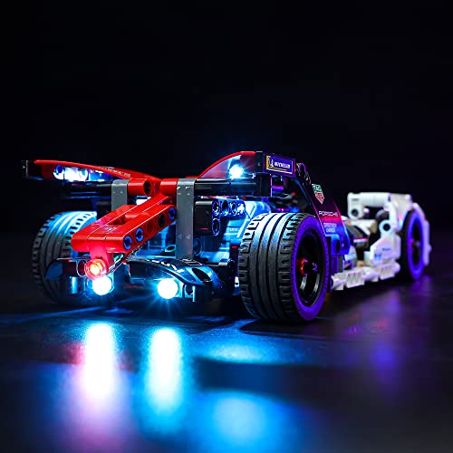 Kyglaring (Only LED Lighting Kit) Lights Set Compatible with Lego Technic Formula E Porsche 99X Electric 42137 Model Building Kit - Without Lego Set (Classic Version) - Thumbnail 2