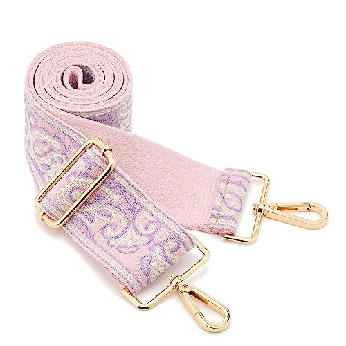 Image of Wide Shoulder Strap Adjustable Replacement Belt Guitar Style Crossbody Bag Handbag Strap Multicolor Canvas Straps(Wide:2in)(Color39)