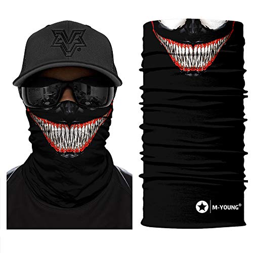 Image of Skull Face Mask Bandanas, Neck Gaiter, Headwear, Magic Scarf, Headband for dust Sun Wind