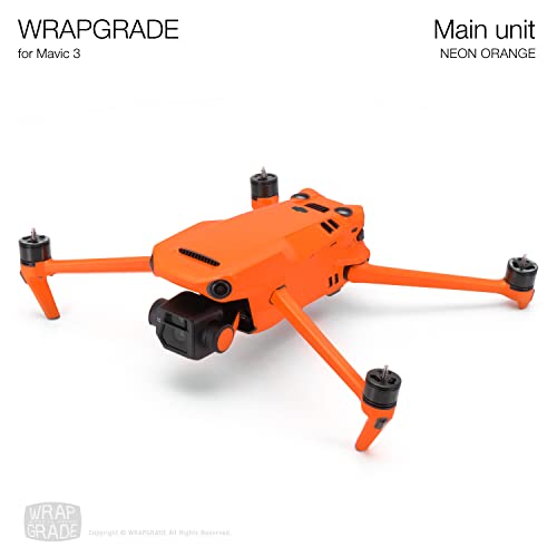 Image of WRAPGRADE Skin Compatible with DJI Mavic 3 Pro (NEON Orange)