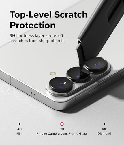 Image of Ringke Camera Lens Frame for Samsung Galaxy S26 Plus /Galaxy S26 Protector with Easy Installation Tray [2 Pack] [Metal Individual Ring Cover] HD Quality Scratch Resistant 9H Tempered Glass