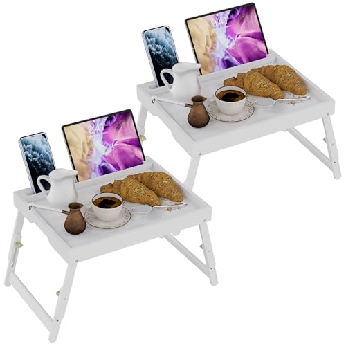 Plateau de lit pour manger pliable et support ordinateur portable réglable